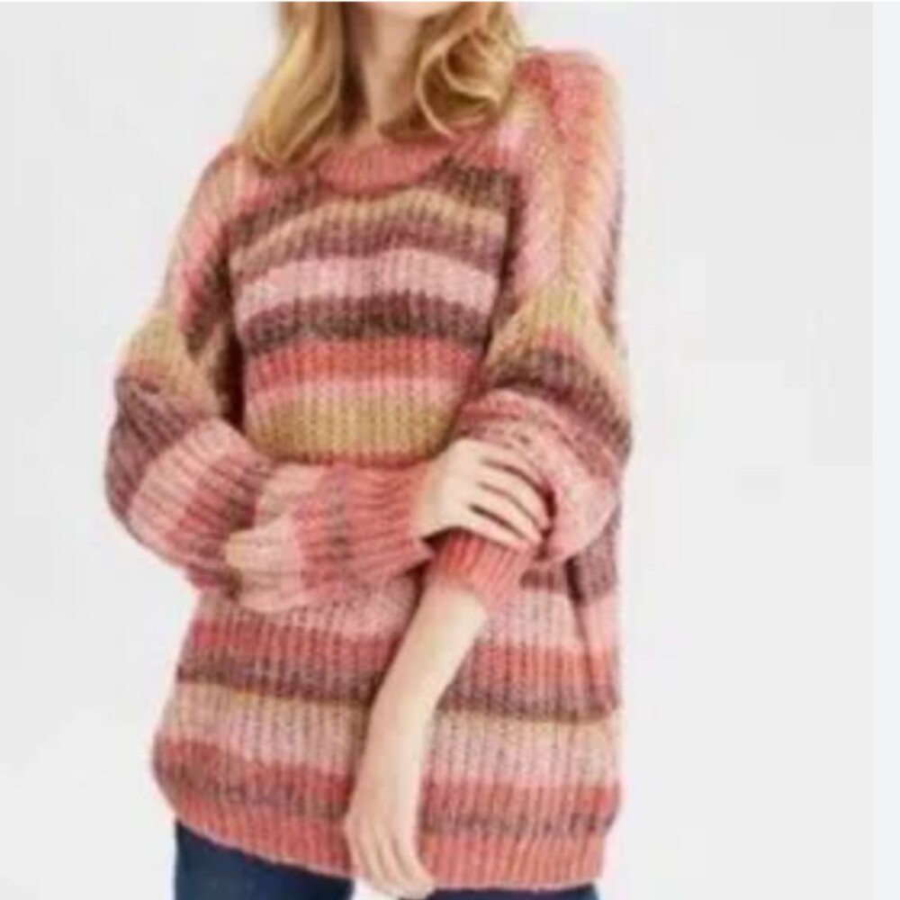 NWOT American Eagle Outfitters Multicolored Cable Knit Sweater Small